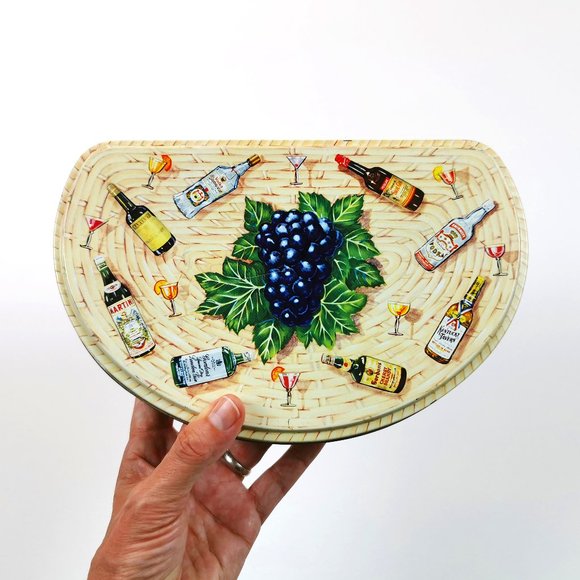 60s Cocktail Basket Grapes Tin Huntley + Palmer’s - Picture 1 of 9
